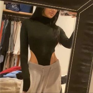 Black cutout bodysuit